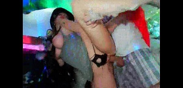  Cute sexy chicks lick each other in nightclub